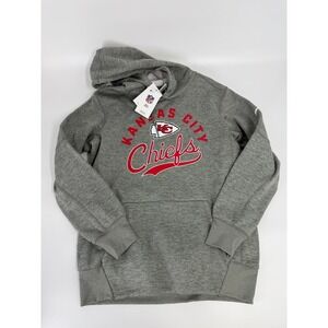 Kansas City Chiefs Nike Mens Team Script Grey 2025 Pullover Hoodie Size XL NWT